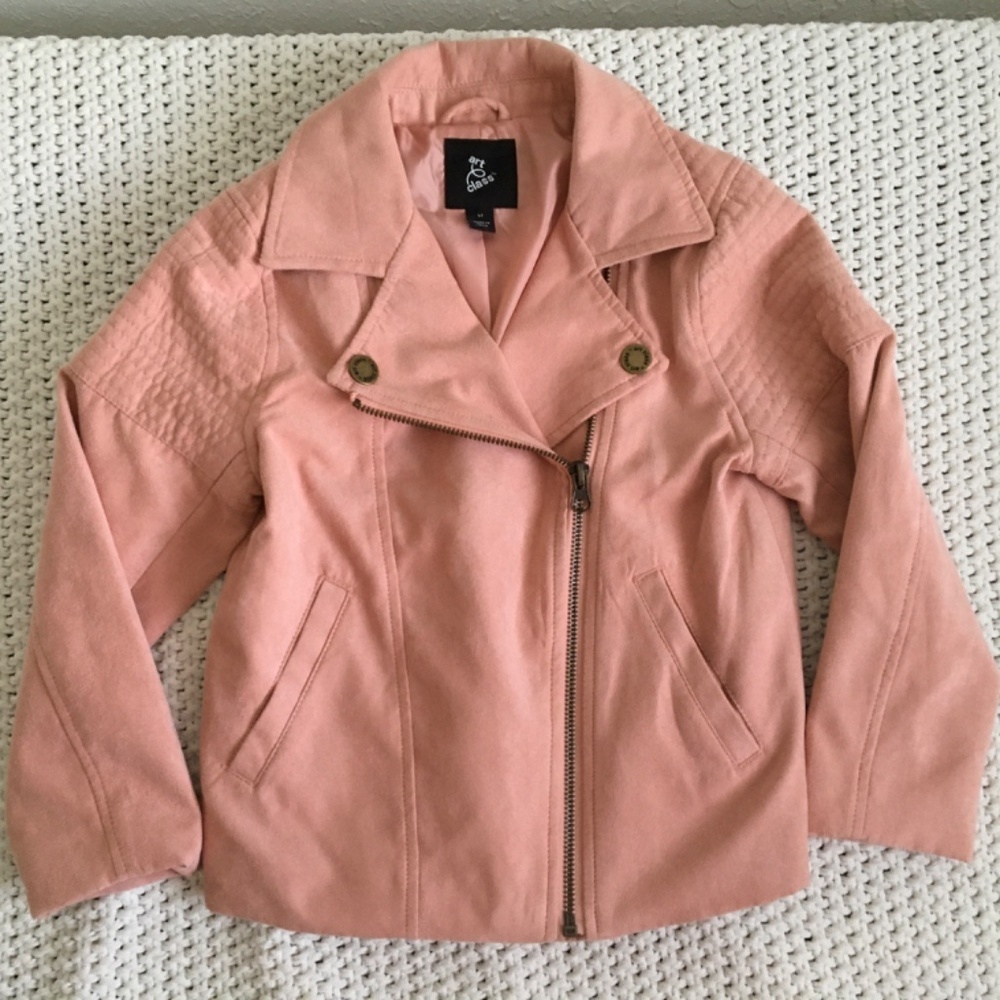 - STYLISH ART CLASS ROSE/PINK SUEDE SIZE ZIP JACKET GIRL SIZE 5T